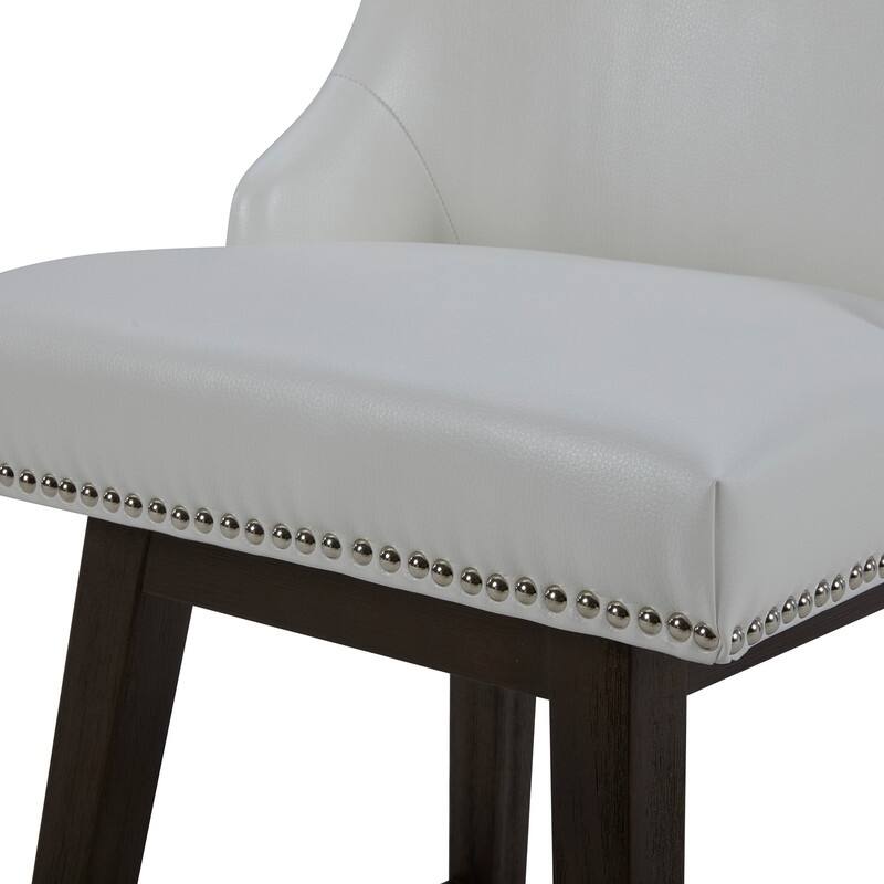 Spruce & Spring Olive Upholstered Counter Height Swivel Barstools-Single