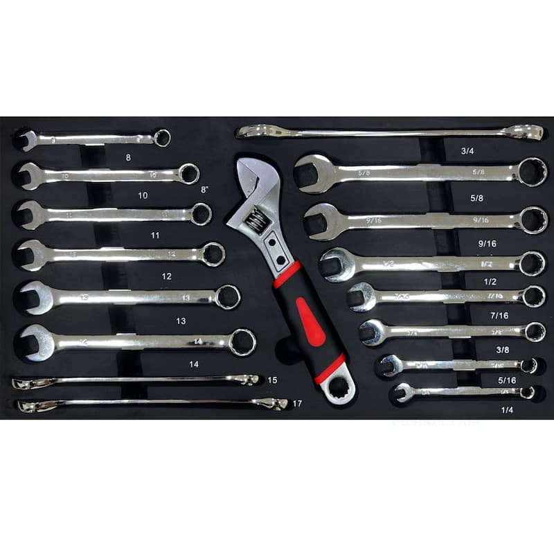 Utility Tool Box with Tool Set, 3 Drawers Metal Toolbox with Ball-Bearing Drawer Slides Safe Lockable Tool Storage Cabinet