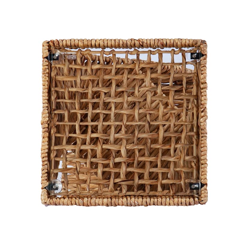 SEI Furniture Nivvan Coastal Natural Woven Fiber Side Table