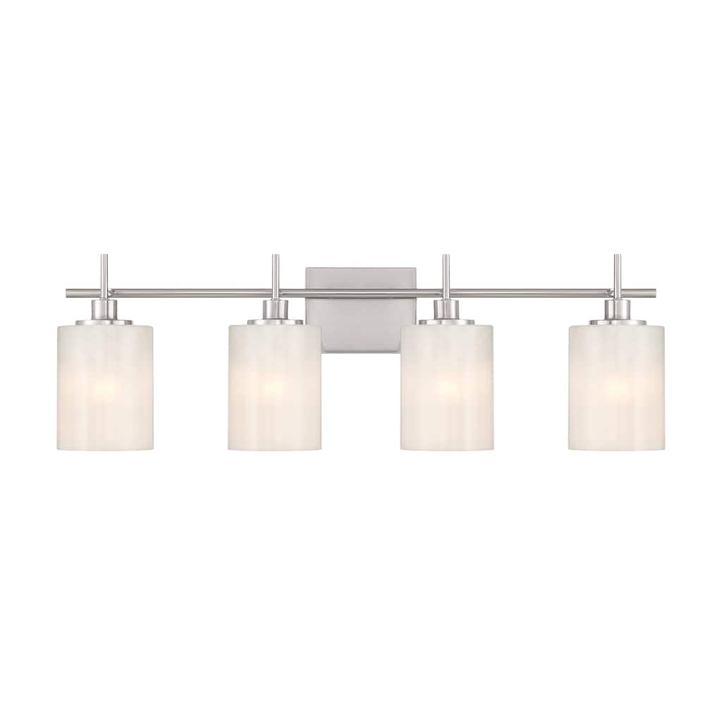 Bellevue SHBF80973 4 Light 31" Wide Vanity Light with Strié Glass