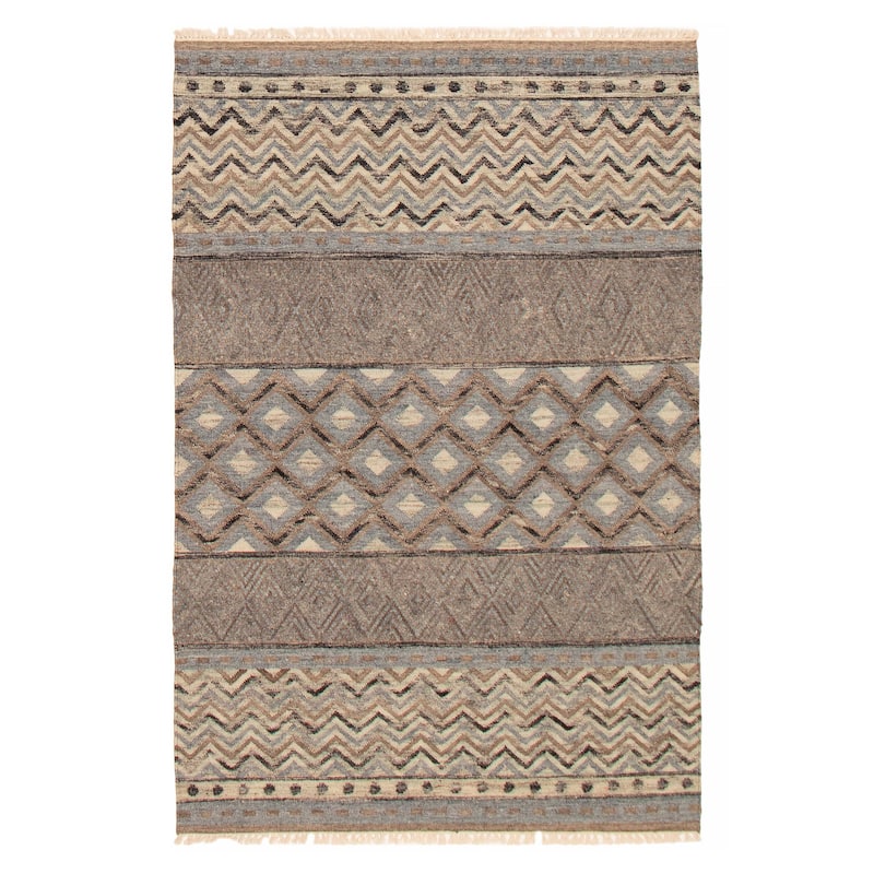 Ankara FW Brown, Grey Kilim 5'1" x 7'10" - 5'1 x 7'10 - Brown/ Grey - 5'1 x 7'10