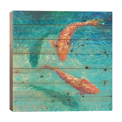 Nueve Print On Wood by Iris Scott - Multi-Color