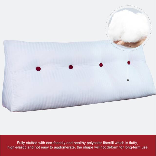 WOWMAX Large Reading Wedge Headboard Pillow for Bed Rest Back Support
