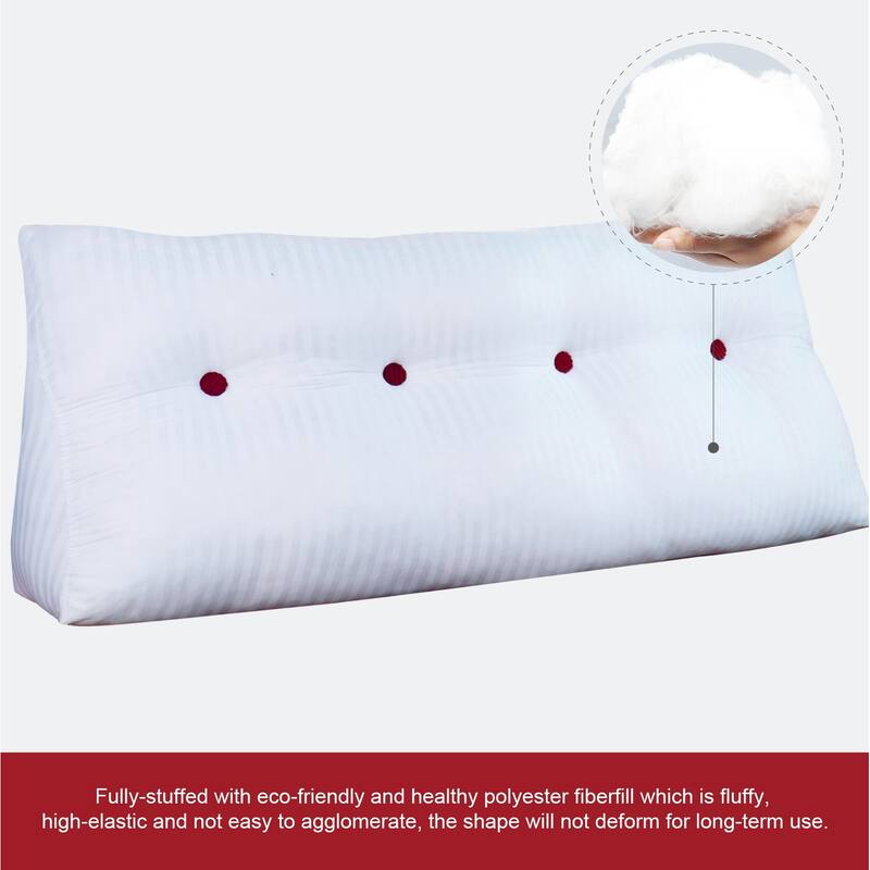 WOWMAX Large Reading Wedge Headboard Pillow for Bed Rest Back Support