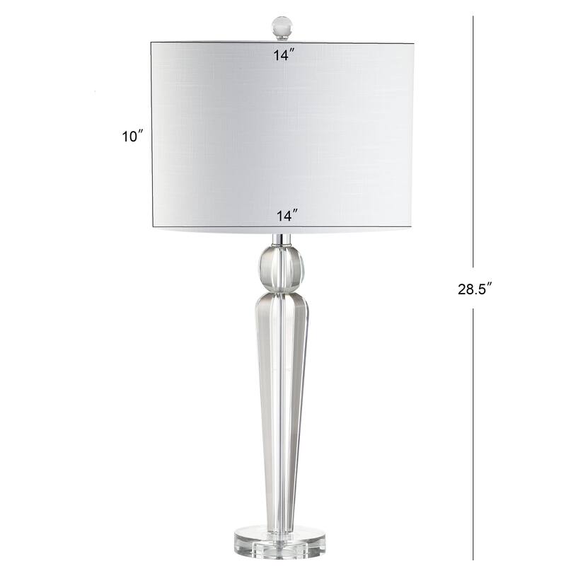 Jules 28.5" Crystal LED Table Lamp, Clear by JONATHAN Y
