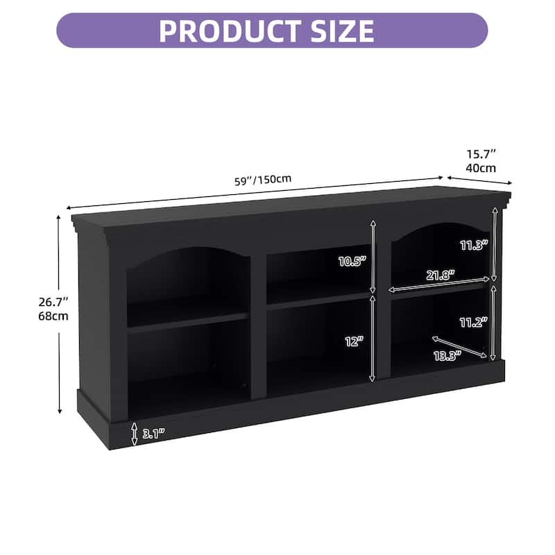 Moasis 70"W Farmhouse TV Stand for 75/80" TV, Entertainment Center