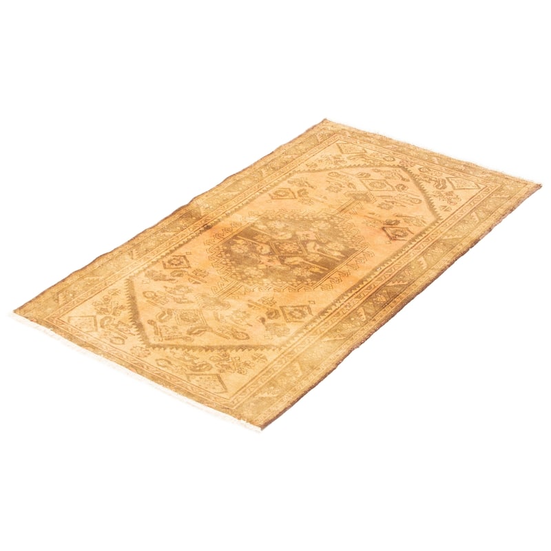 ECARPETGALLERY Hand-knotted Antalya Vintage Copper Wool Rug - 3'3 x 5'9