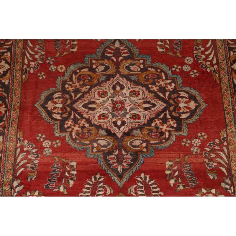 Lilian Persian Vintage Rug Handmade Wool Carpet - 7'3"x 10'3"