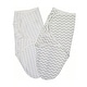 preview thumbnail 1 of 5, Ely's & Co. Baby Adjustable Swaddle Blanket - 2 Pack infants from 0 - 3 Months (7 - 14 lbs.) - Grey Chevron/Polka Dot