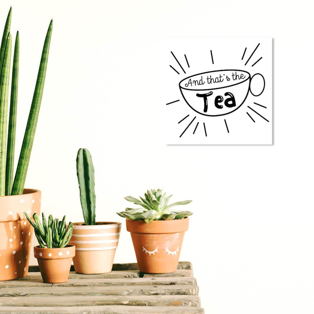 Wynwood Studio Prints Typography and Quotes That's the Tea Line Black and Modern & Contemporary Wall Art Canvas Print