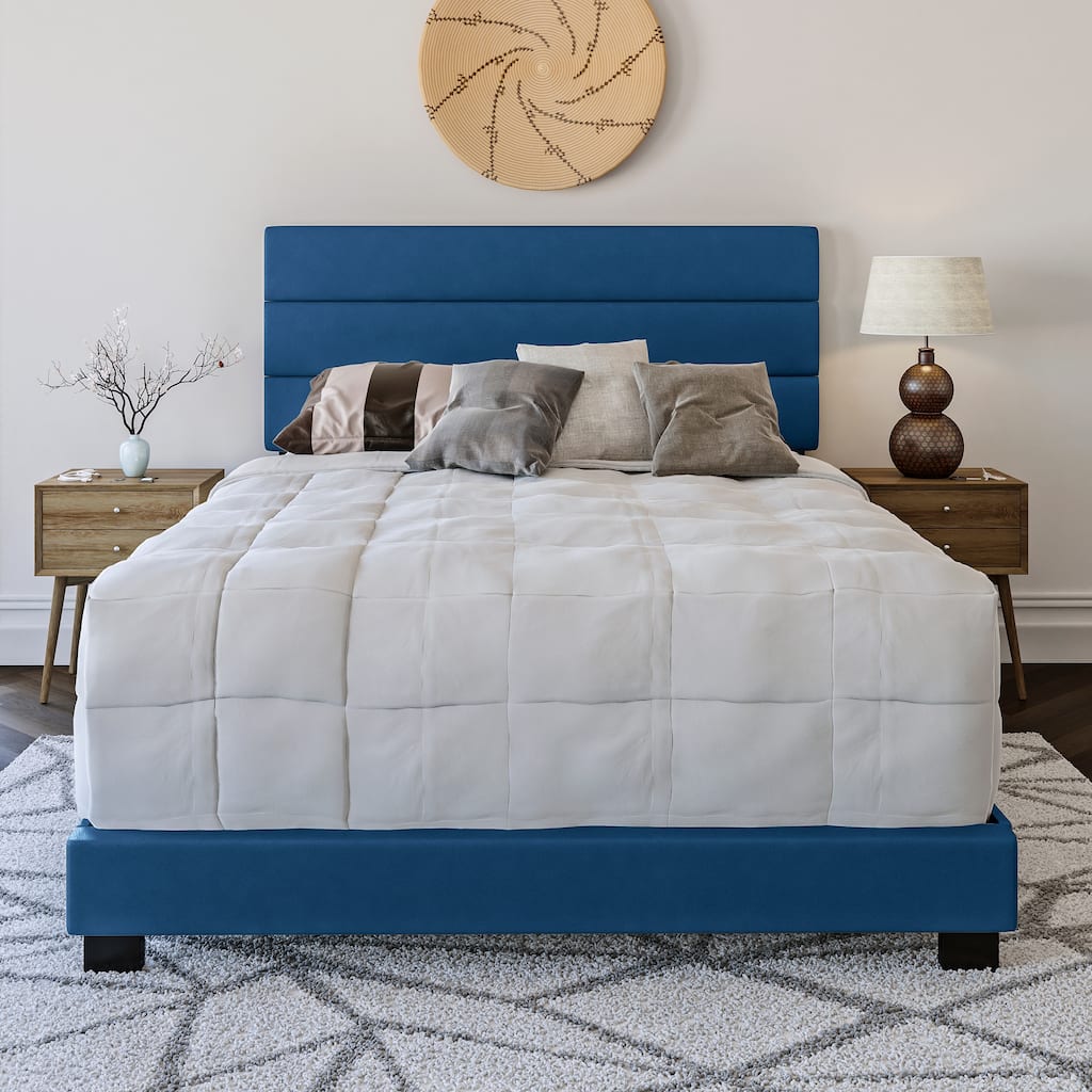 Boyd Sleep Napoli Upholstered Faux Leather Bed Frame with Headboard
