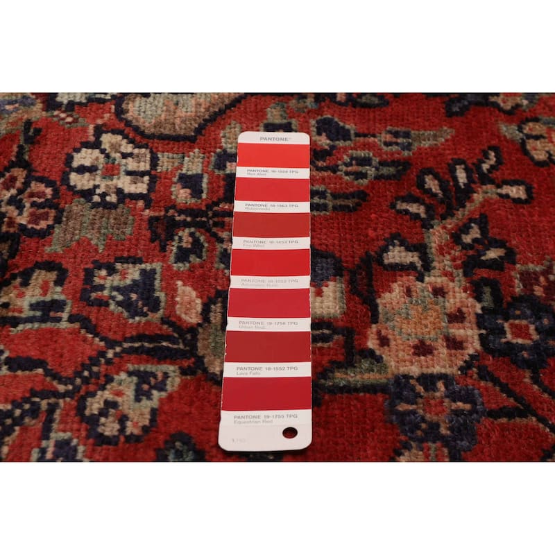 ECARPETGALLERY Hand-knotted Andelz Red Wool Rug - 3' 5" x 9' 5"