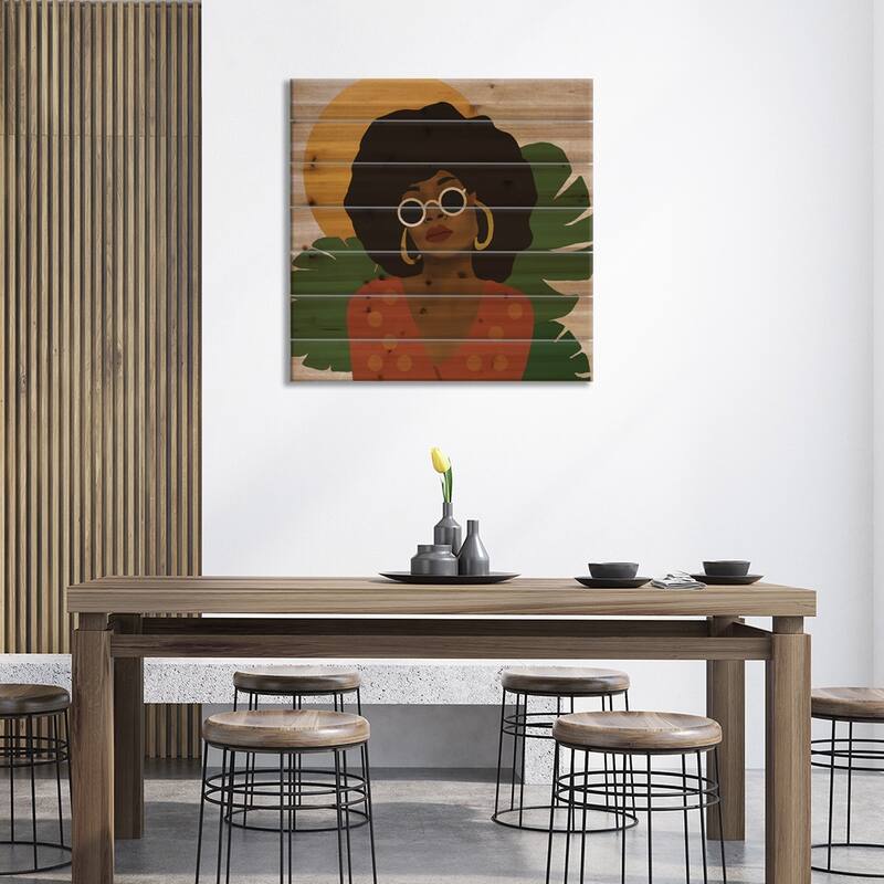 Easy Livin Print On Wood by Sarah Dahir - Multi-Color