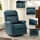 preview thumbnail 27 of 34, Alina Modern 20''w Genuine Leather Swivel Rocker Nursery Manual Recliner Chair with Rolled Arms by HULALA HOME