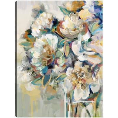 Peony Gathering By Studio Arts Canvas Art Print