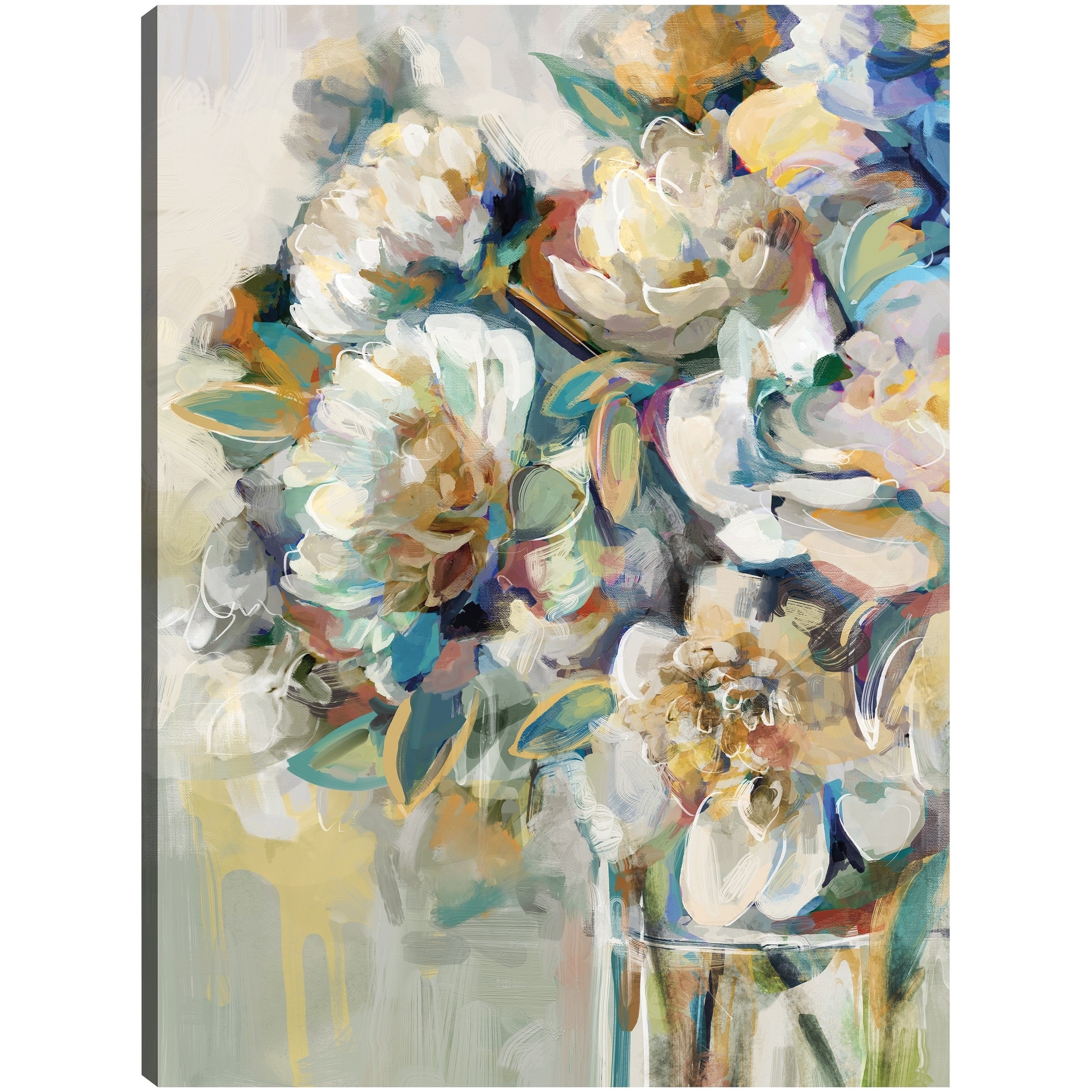 Peony Gathering By Studio Arts Canvas Art Print