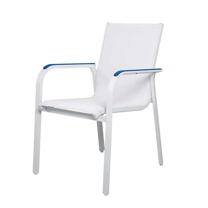 NUU Garden 7 Piece Aluminum Outdoor Stackable Chairs Set