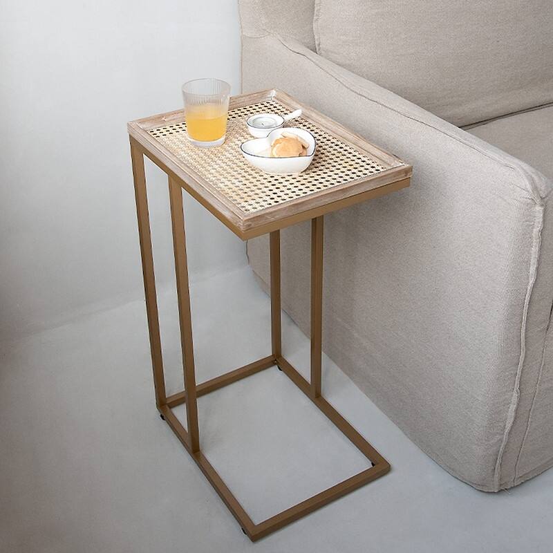 C Table Couch End Table - 15.5"D x 11.5"W x 25.25"H