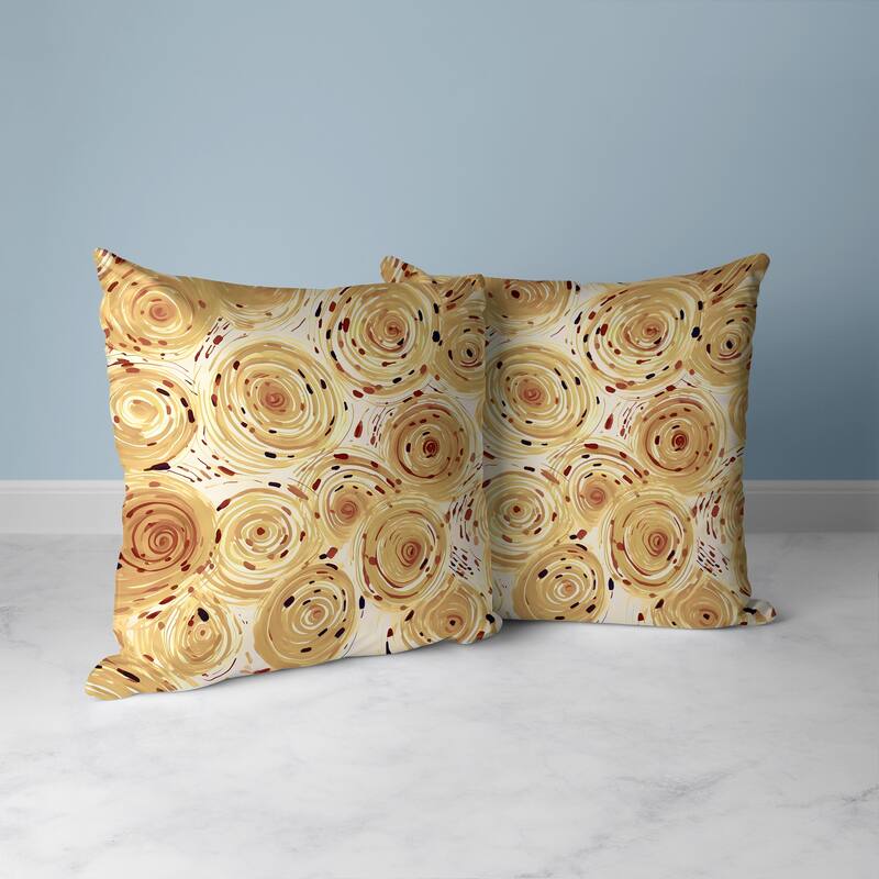 Beige And 0 Twisting Tornado Faux Suede Throw Pillow Zipper