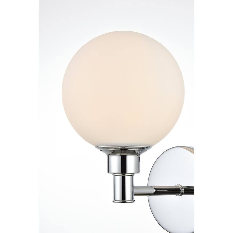 Corda 1 Light Black and Frosted White Bath Sconce