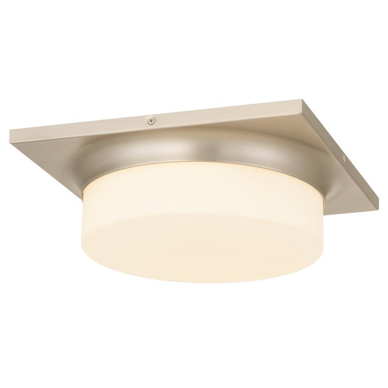 13-in Antique Brass LED Flush Mount