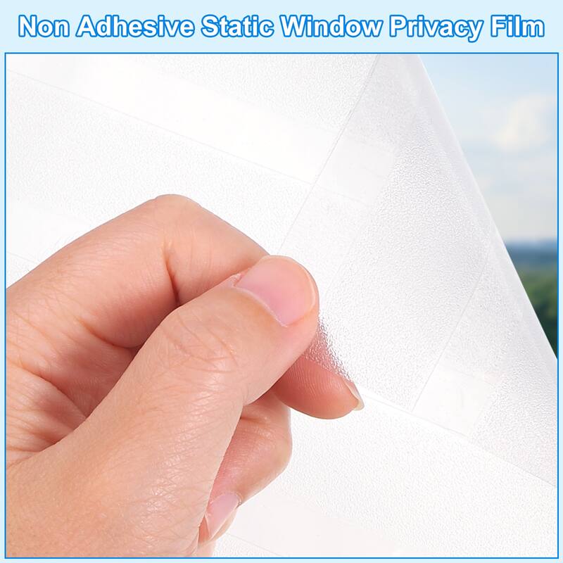 Window Privacy Film, Window Film Horizontal Stripes Pattern - White