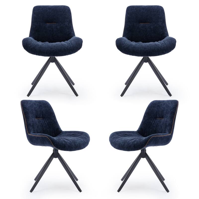 XINMICS Upholstered Dining Chairs Swivel Accent Armchairs