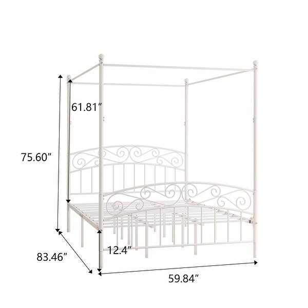 Queen Size Canopy Bed with Headboard Bed Bath & Beyond 36224996