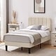 preview thumbnail 19 of 25, Twin Upholstered Platform Bed Frame with Headboard and 12 Wooden Slats, Adjustable Height,