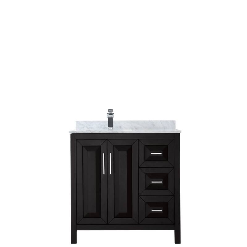 Daria 36-inch Single Vanity, Marble Top, No Mirror