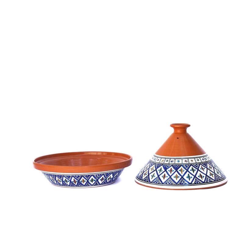 Kamsah Bohemian Supreme Large Tagine - Handcrafted Ceramic Pot