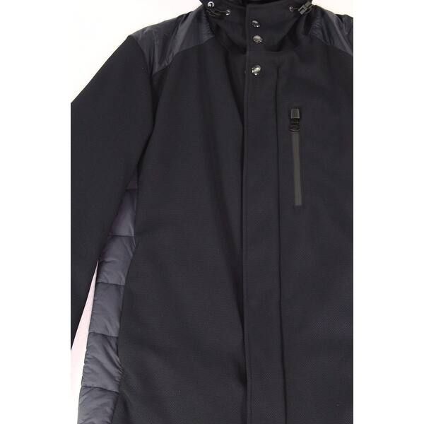 Shop Bugatti New Black Mens Size 42r Flexcity Hooded Full Zip