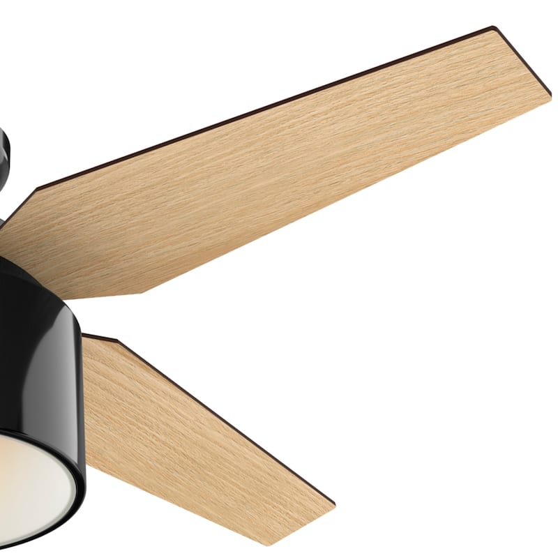 Hunter 52" Cranbrook Ceiling Fan with LED Light Kit and Remote - Mid-Century Modern, Low-Profile