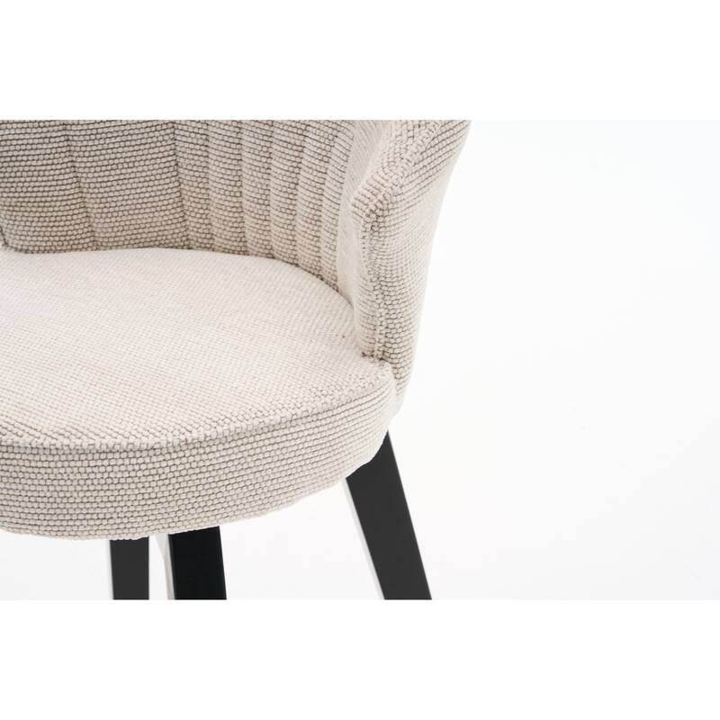 Wing Back Swivel Bar Stools Set Of 2 - 25" Counter Height Adjustable Stools With Solid Wood Legs & Chenille Upholstery