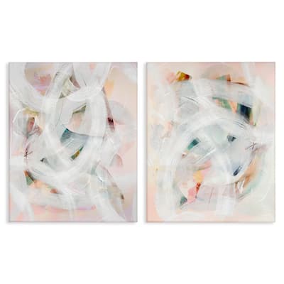 Stupell Subtle & Soft Abstraction Canvas Wall Art Design By Gemma Bardot (Set of 2)