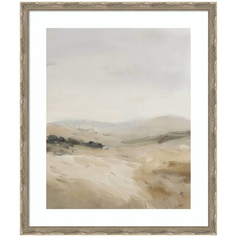 Kate and Laurel Fading Fields II by Amy Lighthall Framed Wall Art Print - 22 x 26 - Silver