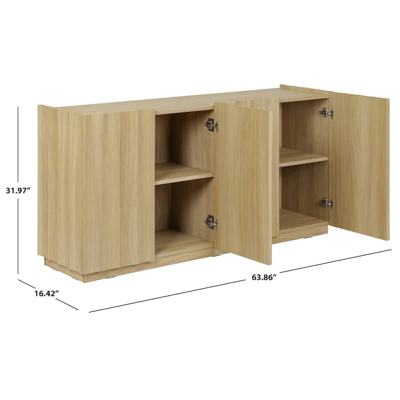 SAFAVIEH Home Bloom Scalloped 2-Door Sideboard / Media Stand - 64"W x 16"D x 32"H