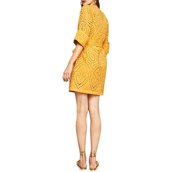 Shop Bcbg Max Azria Womens Casual Dress Eyelet Embroidered Xxs