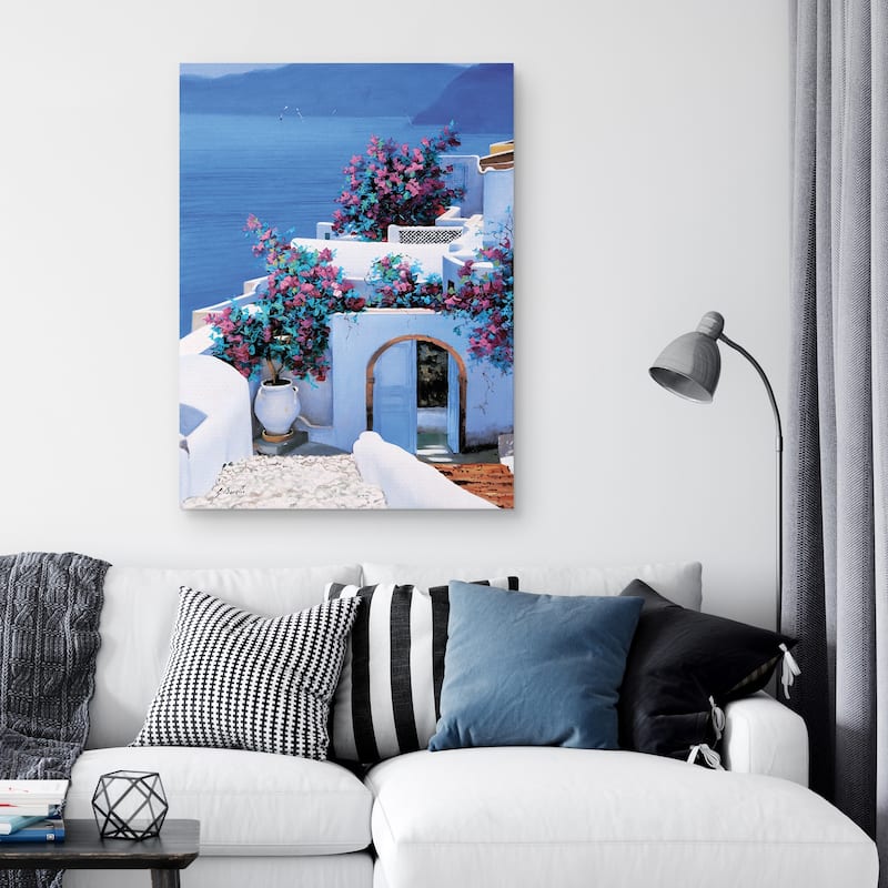 Blu Di Grecia by Guido Borelli Canvas Art Print