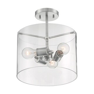 Nuvo Lighting Sommerset 3 Light 12" Wide Semi-Flush Ceiling Fixture ...