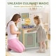 preview thumbnail 2 of 5, Green Kids Play Kitchen, Wooden Kitchen Playset for Kids Ages 3+, Toys Kitchen Small Pretend Play Kitchen for Toddlers