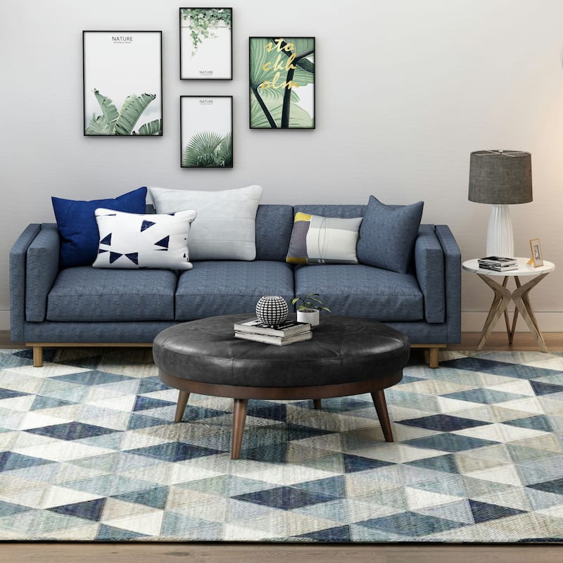 Poly & Bark Gio Ottoman - Full Grain Genuine Italian Leather