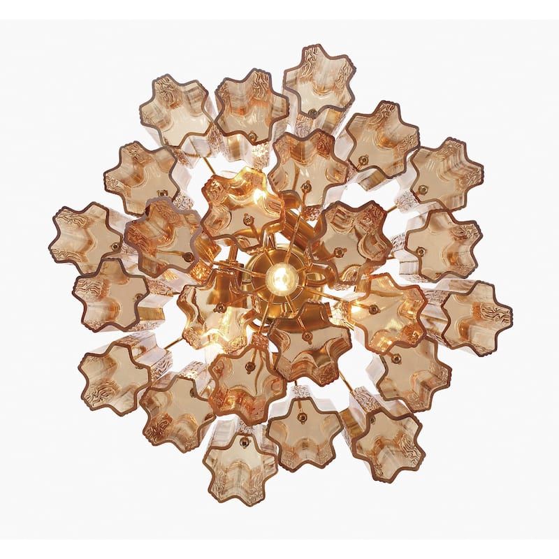 Addis 4 Light Aged Brass Chandelier - 17.75"W x 13.75"H x 17.75"D