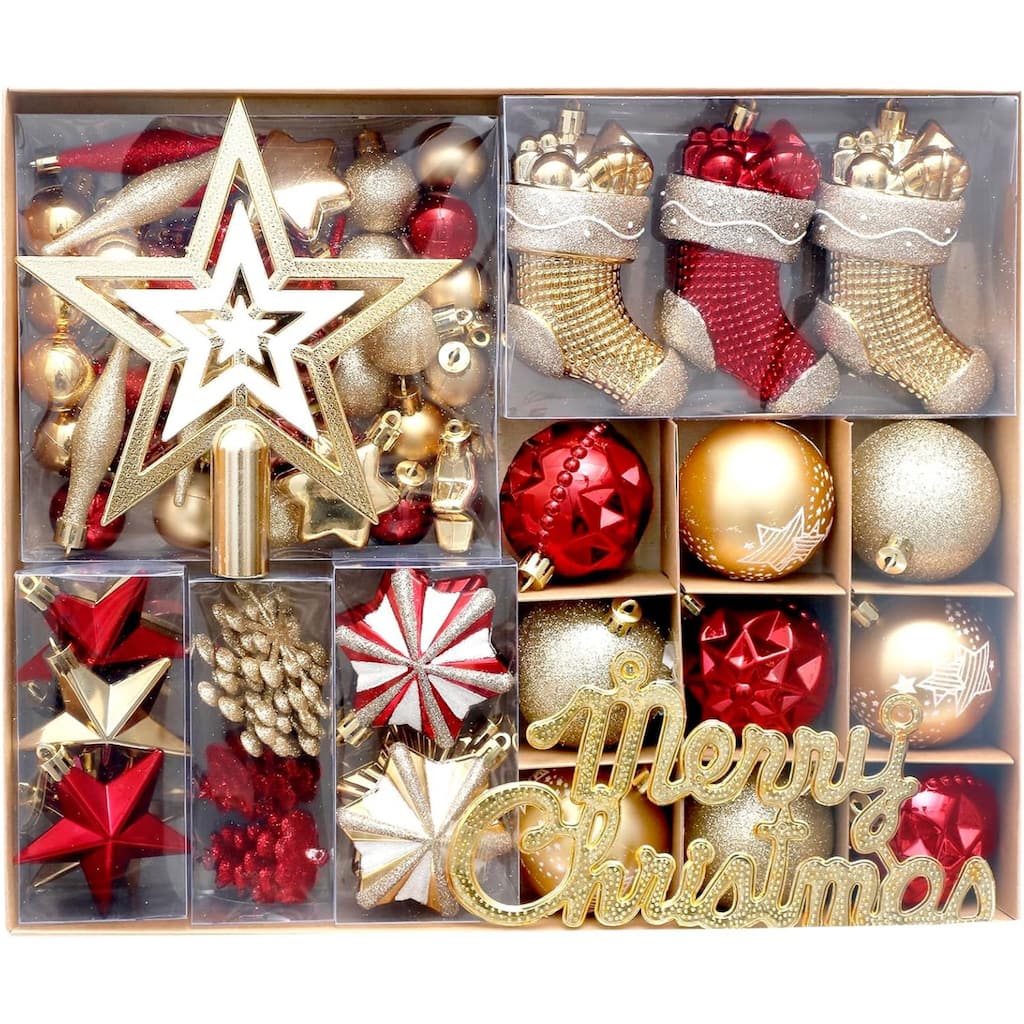 70 Pcs Christmas Decoration Ball Ornaments Set for Holiday Party Wedding - N/A