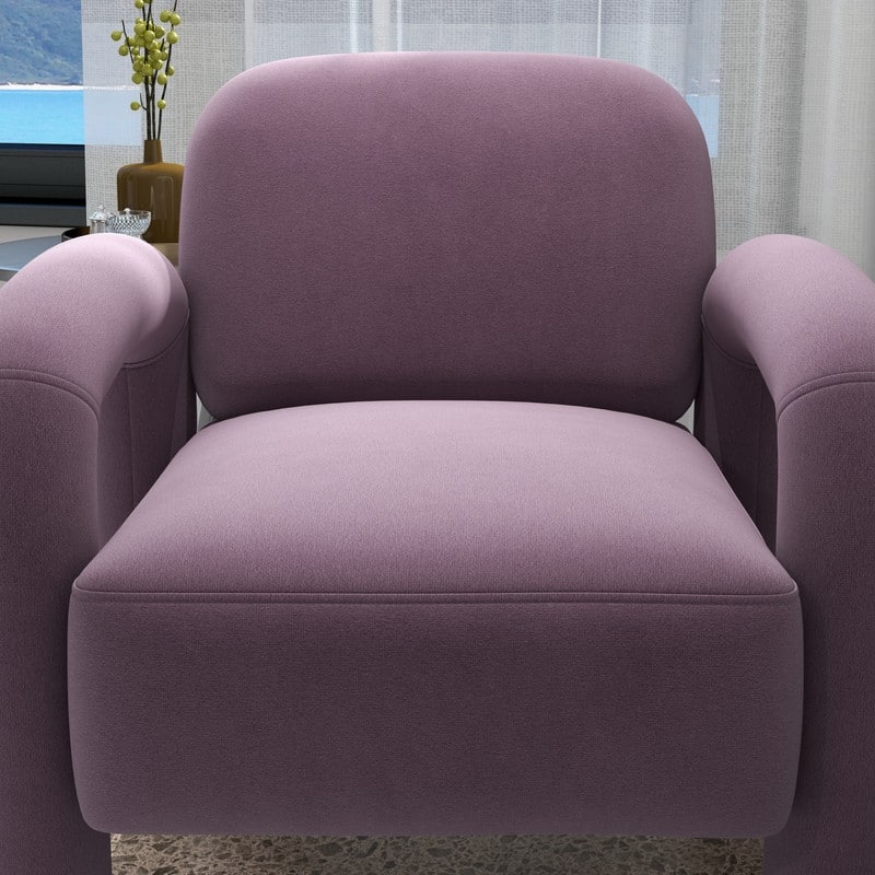 SEYNAR Mid-Century Modern Velvet Upholstered Accent Chair for Living Room