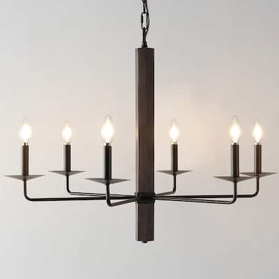 SAFAVIEH Chandelier Collection Penbrook 32" Modern & Contemporary Chandelier (6-bulb) - 32" W x 32" D x 88" H