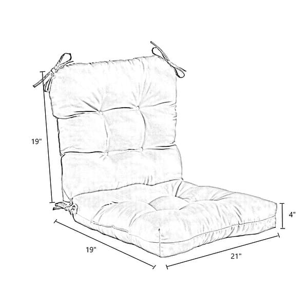 21inch x 38inch Hunter Green Outdoor Seat/ Back Combo Cushion On