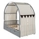 preview thumbnail 8 of 58, Twin Ground-Level Canopy Bed with Tent and Drawers
