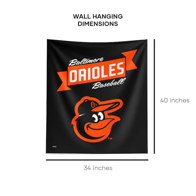 MLB Premium Orioles Printed Wall Hanging - 34"x40"