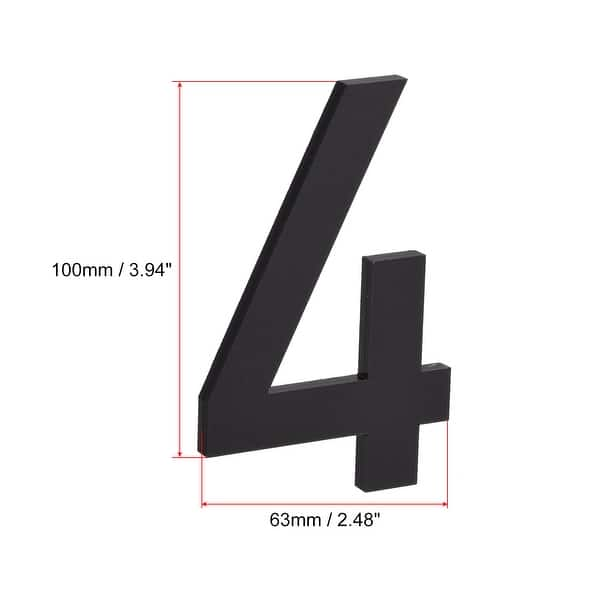 3D Self Adhesive House Number Acrylic Address Sign - Black - Bed Bath ...